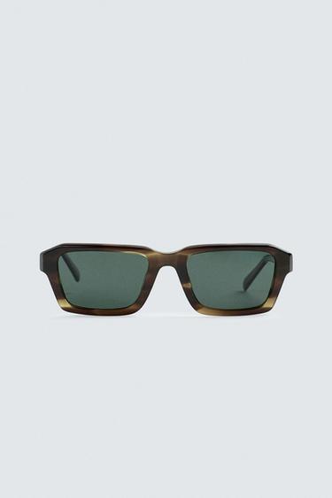 RECTANGULAR SUNGLASSES - Dark olive by Zara