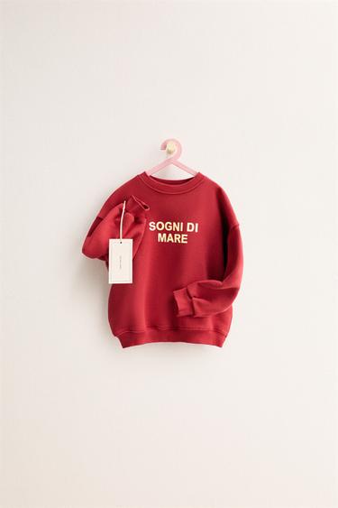 ZARA TIMELESS - SLOGAN SWEATSHIRT - Red by Zara