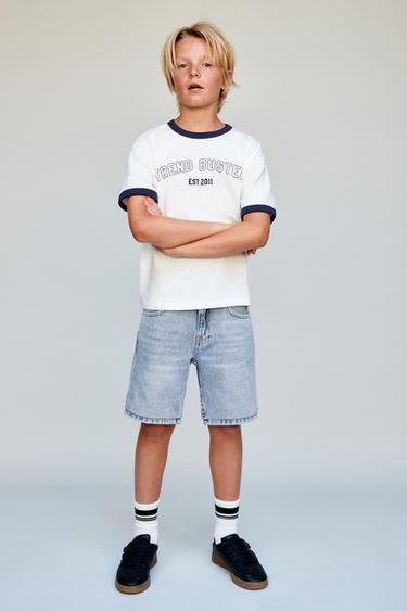 STRAIGHT DENIM BERMUDA SHORTS - Light blue by Zara