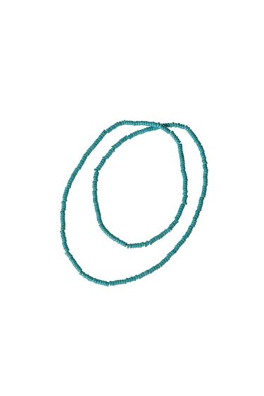 BEADED STONE NECKLACE - Turquoise by Zara