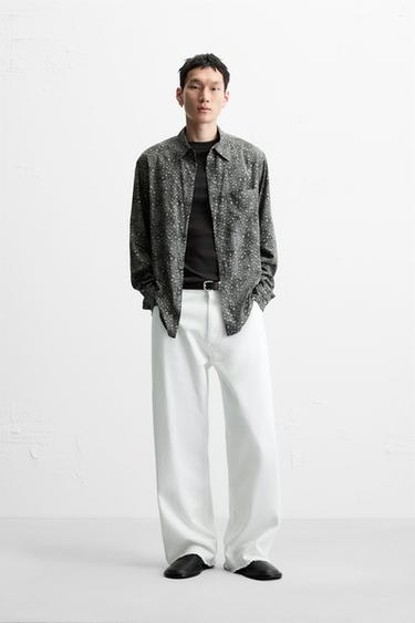 ABSTRACT PRINT SHIRT - Grey by Zara - Image 0