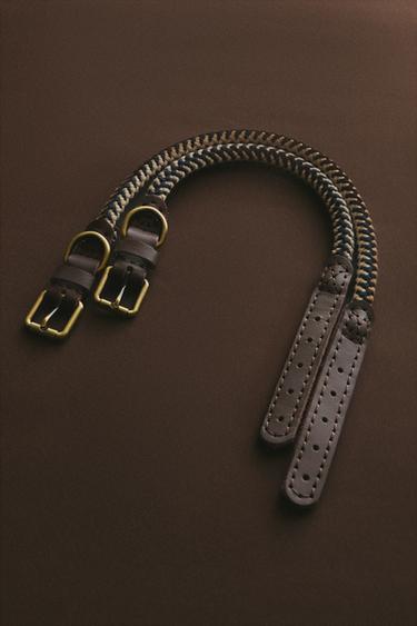 COLOURED CORD DOG COLLAR - Blue by Zara