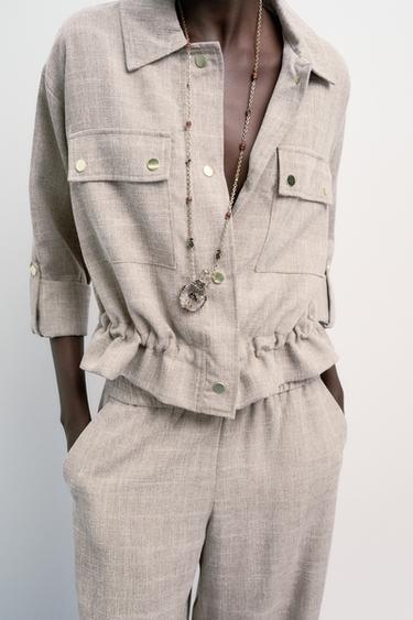 JASPE SAFARI JACKET - Sand / Marl by Zara