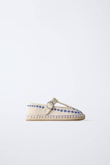 EMBROIDERED ESPADRILLES - Ecru White by Zara
