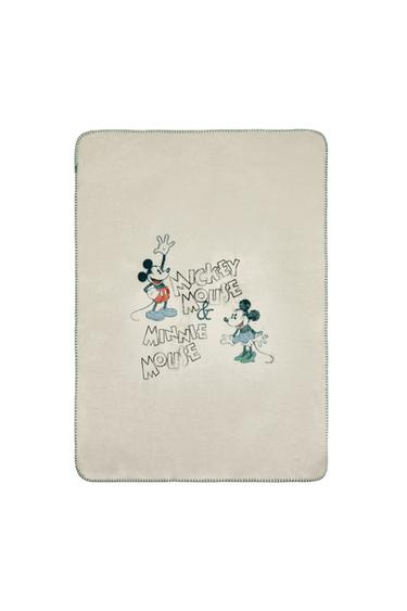 MICKEY & MINNIE ©DISNEY BABY FLEECE BLANKET - Ecru by Zara