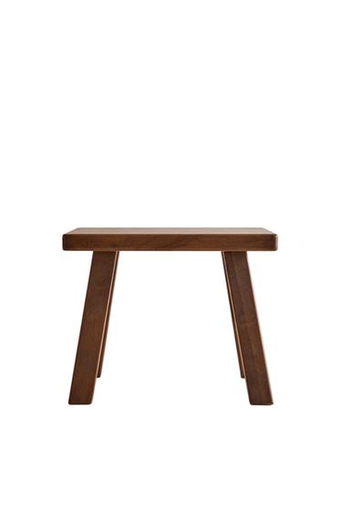 SMALL WOODEN STOOL - Brown by Zara