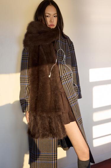 OVERSIZED CHECK COAT - Multicoloured by Zara