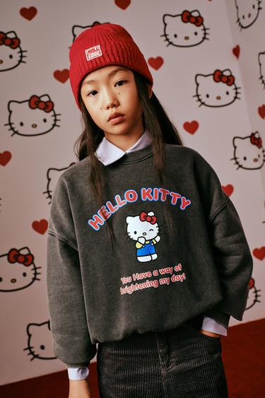 HELLO KITTY © SANRIO FADED SWEATSHIRT - Anthracite grey by Zara