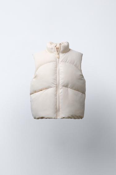 WATER-REPELLENT PADDED GILET - Ecru by Zara