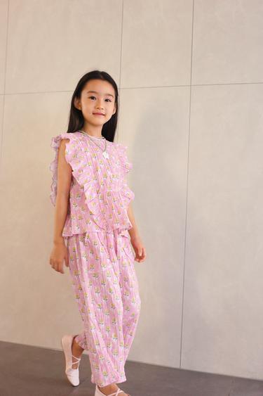 FLORAL PRINT CULOTTES - Pink by Zara