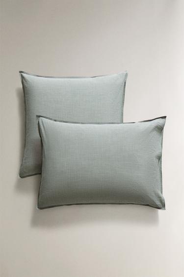 CHILDREN'S GINGHAM PILLOWCASE - Green by Zara - Image 0