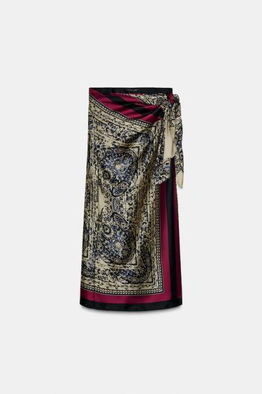 ZW COLLECTION PAISLEY SARONG SKIRT - Multicoloured by Zara