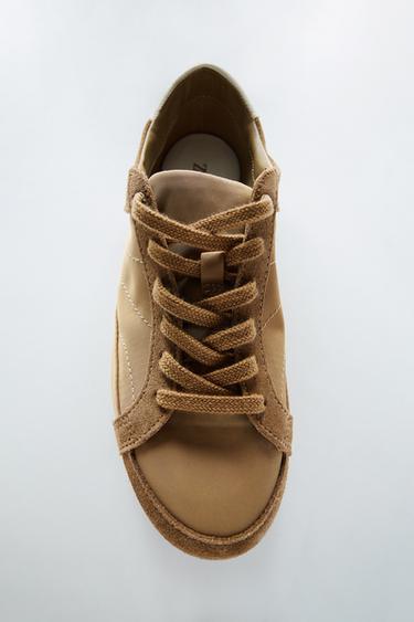 SOFT DERBY TRAINERS - Brown by Zara