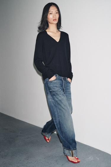 ZW COLLECTION BAGGY LOW-RISE JEANS - Blue by Zara