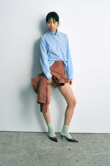 STRIPED POPLIN SHIRT - Blues by Zara - Image 0