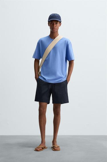 HEAVYWEIGHT SHORT SLEEVE T-SHIRT - Faded blue by Zara