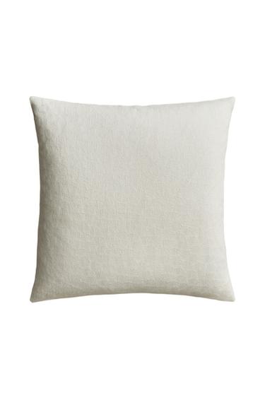 COTTON JACQUARD CUSHION COVER - Oyster-white by Zara