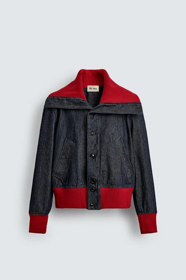 RIB DENIM JACKET HARRY LAMBERT FOR ZARA X DISNEY - Navy blue by Zara