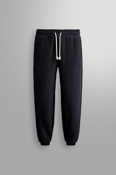 COTTON JOGGING TROUSERS - Navy blue by Zara