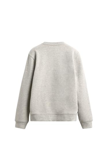 HEAVYWEIGHT CREW NECK SWEATSHIRT - SILVER UNIVERSE by Zara