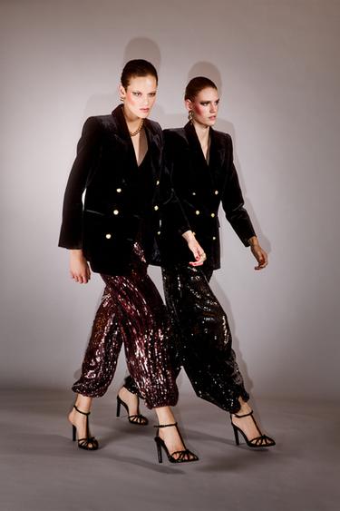 ZW COLLECTION LIMITED EDITION SEQUIN JUMPSUIT - Brown by Zara