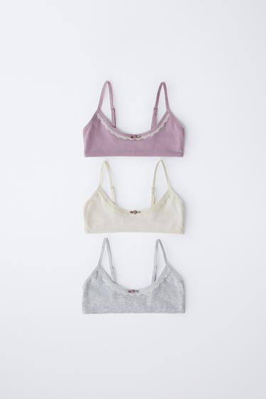 AGES 9-14 / THREE-PACK OF LACE TOPS - Multicoloured by Zara