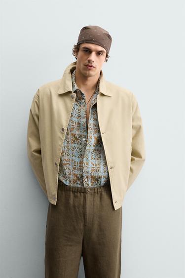 RELAXED FIT JACKET WITH CONTRAST LINING - camel by Zara