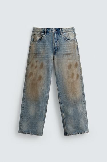 VINTAGE-EFFECT BAGGY FIT JEANS - Light blue by Zara