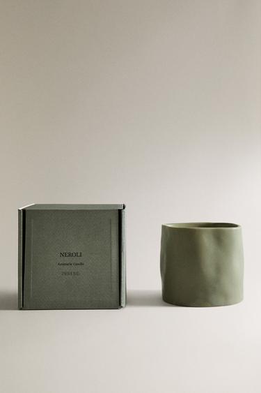 (430 G) NEROLI SCENTED CANDLE - Lemon yellow by Zara