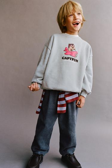 CAPYBARA CAPYFUN © PRINT SWEATSHIRT - Ice by Zara