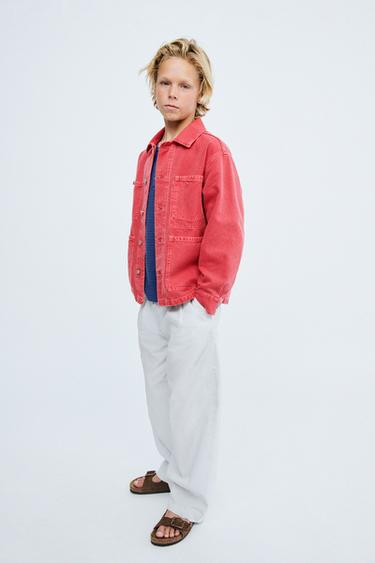 STORIESZ - RELAXED FIT POPLIN TROUSERS - Sky blue by Zara