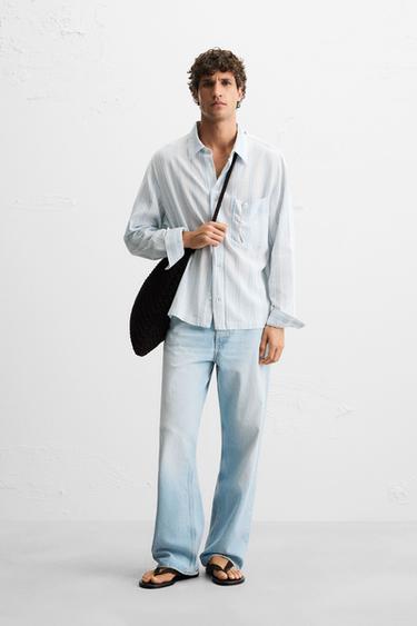 STRIPED TEXTURED SHIRT - striped by Zara - Image 0