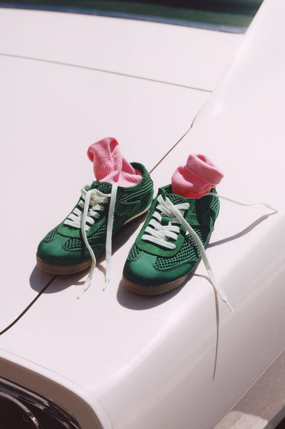 MESH SNEAKERS - Green by Zara - Image 0