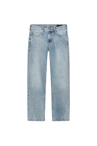 ZW COLLECTION RELAXED STRAIGHT LOW-RISE JEANS - Blue by Zara