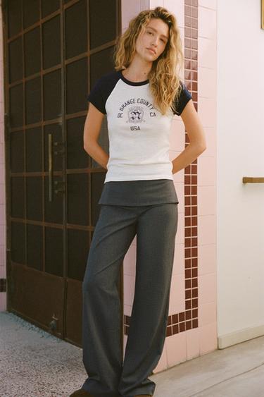OVERLAY WAIST TROUSERS - Dark grey by Zara - Image 0