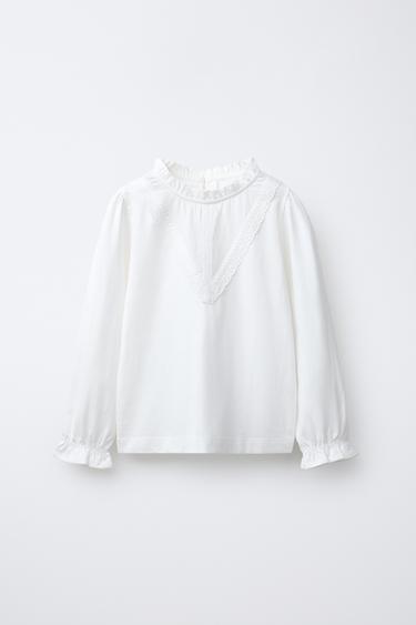 ROMANTIC LACE T-SHIRT - White by Zara