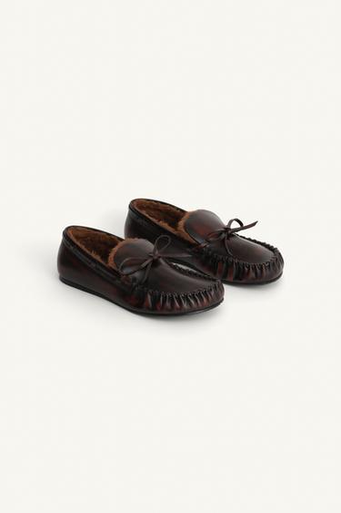 LEATHER LOAFERS LIMITED EDITION - Brown by Zara