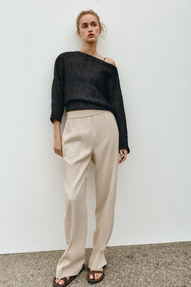 FLAT SPLIT SUEDE SANDALS - Taupe Grey by Zara