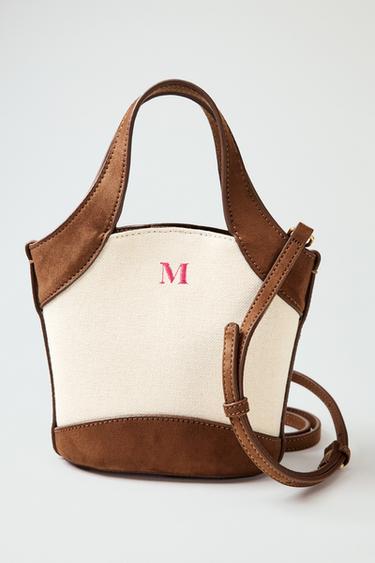 CANVAS CROSSBODY BAG - Brown by Zara