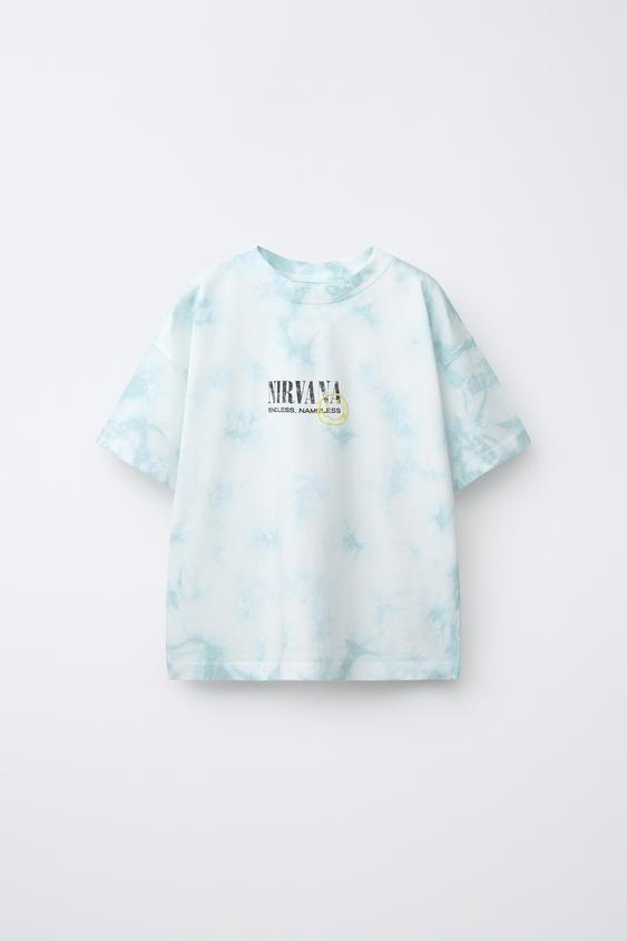 NIRVANA ® TIE-DYE PRINT T-SHIRT - Blue by Zara - Image 0