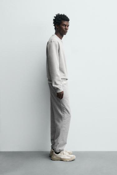 RELAXED FIT JOGGERS - Grey marl by Zara
