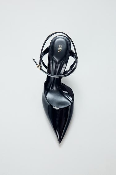 SLINGBACK SHOES WITH STRAP - Black by Zara