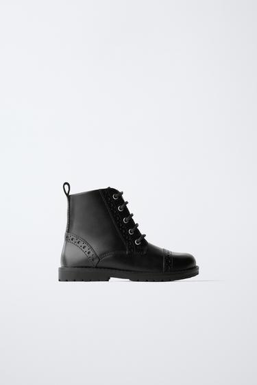 LEATHER BOOTS - Black by Zara - Image 0