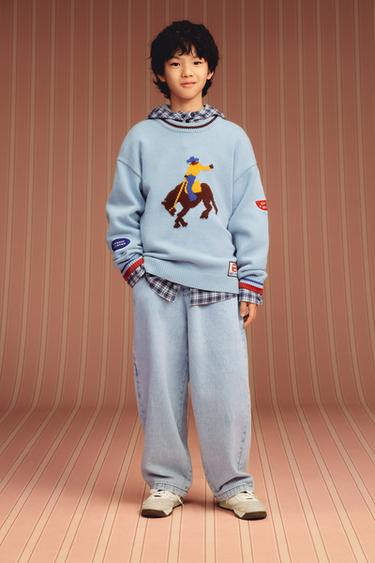 EMBROIDERED KNIT JUMPER WITH PATCHES - Multicoloured by Zara