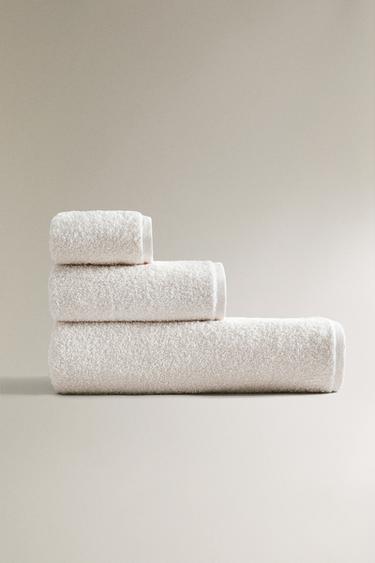 COTTON AND HEMP BATH TOWEL - Ivory by Zara - Image 0