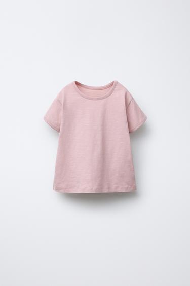T-SHIRT WITH RUFFLE BACK - Pink by Zara - Image 0