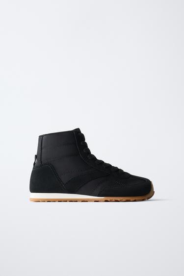 BOXING HIGH-TOP SNEAKERS - Black by Zara