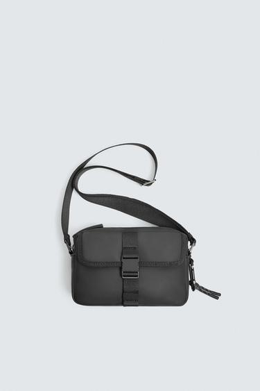 RUBBERISED CROSSBODY BAG - Black by Zara