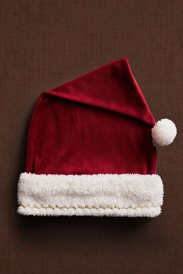 CHILDREN'S CHRISTMAS FATHER CHRISTMAS HAT - Red by Zara