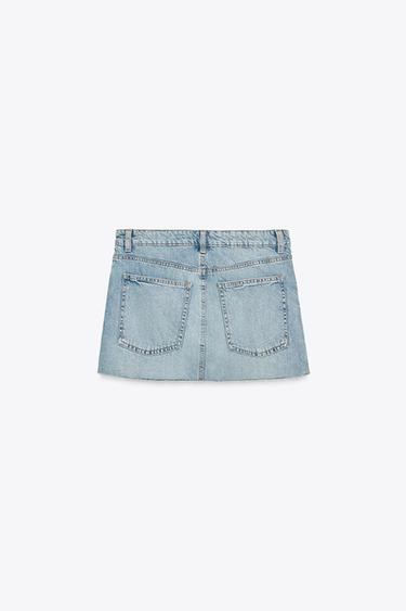 DENIM TRF MINI SKIRT - Light blue by Zara